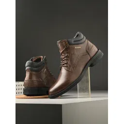 mondain Casual Leather Boots for Men | Genuine Leather Upper | TPR Sole Boots For Men-picture-12