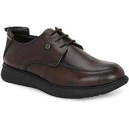 mondain Genuine Leather Dress Shoes for Men | Plain Oxford Dress Shoes | Leather Formal Shoes for Men | Lightweight Sole Shoes for Men-picture-55