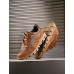 MONDAIN Men Round Toe Leather Sneakers-picture-17