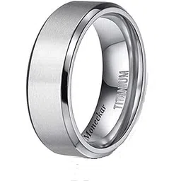 moneekar jewels 4MM/6MM/8MM Unisex Genuine Titanium Wedding Band Rings in Comfort Fit Matte Finish Rings for Men Women (Amazon Exclusive)-picture-11