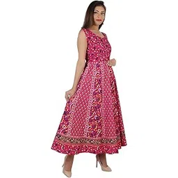 monique Present Rajasthani Traditional Cotton Designer Long Dress in Jaipuri Printed (Free Size Upto 44XL)-picture-36