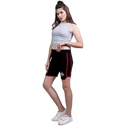 monisha plus 100% Pure Cotton Solid Casual 100% Pure Cotton Solid Casual Gym/Cycling/Active Shorts for Womens-picture-43
