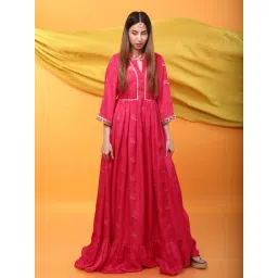 monk and mei Monk & Mei Zunera Kurta-Fuchsia Pink-picture-26