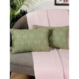 Designer Rectangle Cushion Covers 12x18 Set of 2 | Premium Velvet Sofa Throw Pillow Covers | Stylish Modern Home Dcor | Green Color-image-23