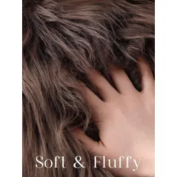 MONKDECOR Brown 2 Pieces Attractive & Soft Fur Cushion Covers image 3