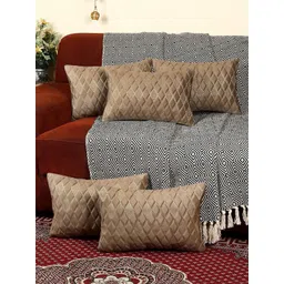 monkdecor Designer Rectangle Cushion Covers 12x18 Set of 5 | Premium Velvet Sofa Throw Pillow Covers | Stylish Modern Home Dcor | Mouse Color-picture-25