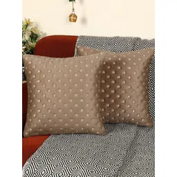monkdecor Modern Minimalist Dot Design Mouse Color Velvet Cushion Covers Set of 2-picture-36