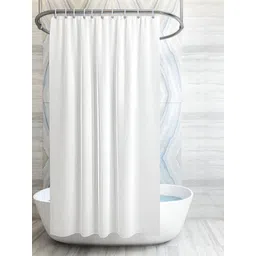 MONKDECOR White Striped Water Repellent Shower Curtain-picture-31