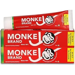 Monkey Brand Charcoal Toothpaste by Nogi (Since 1911) - Ayurvedic Whitening Toothpaste for Stain Removal & Total Oral Care | No SLS | No Fluoride | No Sweeteners | Herbal & Fluoride-Free | 150g (pack of 2)-picture-11