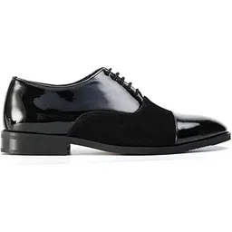 monkstory Men's Luxury Tuxedo Lace-ups, Black-picture-20