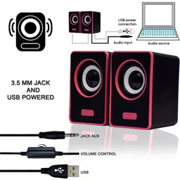 Monrix 6W PC Speaker with Powerful Bass | USB Powered Stereo Sound |Mobile & Desktop 6 W Laptop/Desktop Speaker image 2