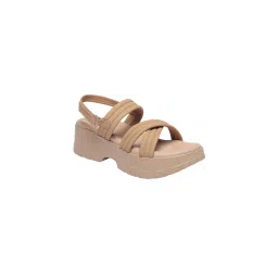 Monrow Jolie Beige Platform Sandals Heels-picture-24