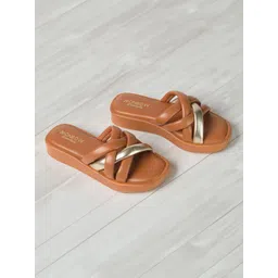 Monrow Women Open Toe Leah Tan Flats-picture-35