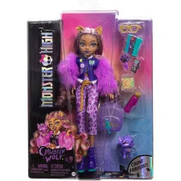 Monster High Clawdeen Wolf Doll with Pet Dog Crescent & Accessories Like Backpack, Planner, Snacks & More image 5