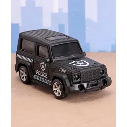 Monsto Wheels Pull Back Police Toy Car - Black image 1