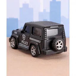 Monsto Wheels Pull Back Police Toy Car - Black image 5