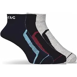 montac Comfortable Non Terry Low Ankle Socks for Men and Women | Breathable and Lightweight Ankle-Length Socks | Ideal for Sports | Casual Wear NAVY/GREY/BLACK Pack of 3-picture-28