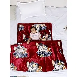 Monte Carlo Baby Kids Unisex 4 Teen 3 Ply 1609 GSM Boys & Girls Winter Blanket (Maroon Pink)-picture-12