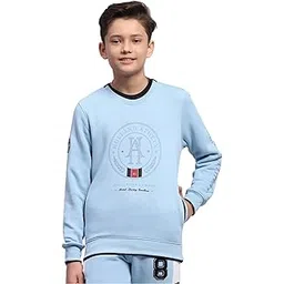 Monte Carlo Boys Printed Beige Round Neck Full Sleeve Sweatshirt-picture-11