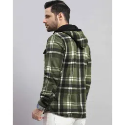 monte carlo Men Checked Regular Fit Hooded Jacket image 3