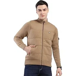 Men Regular Fit Self Design Mock Neck Side Pocket Zipper Full Sleeve Winter Jacket|Men Puffer Jacket | Lightweight Warm Quilted Winter Coat | Trendy Winter Jackets For Men (Pack Of 1)-image-8