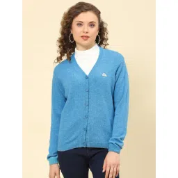 Monte Carlo Aqua Blue Textured Cardigan-picture-48