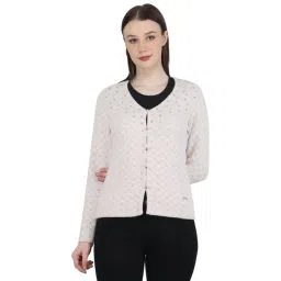 Monte Carlo Baby Pink Self Design Cardigan-picture-25