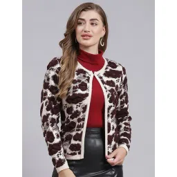 Monte Carlo Beige & Brown Printed Cardigan-picture-43