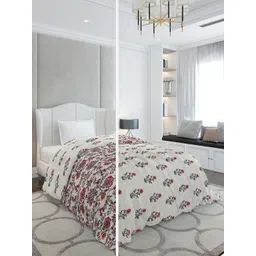 Monte Carlo Beige & Red Ethnic Motifs AC Room 120 GSM Single Bed Comforter-picture-21