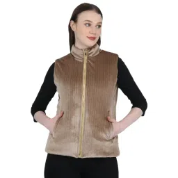 Monte Carlo Beige & Yellow Regular Fit Reversible Jacket-picture-44