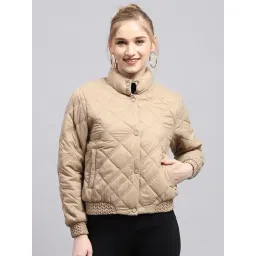 Monte Carlo Beige Nylon Blend Solid Full Sleeve Jacket-picture-27