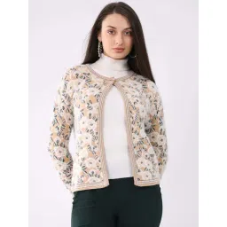 Monte Carlo Beige Regular Fit Printed Cardigan-picture-11