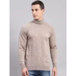 Monte Carlo Beige Wool Blend Regular Fit Solid Pullover-picture-47