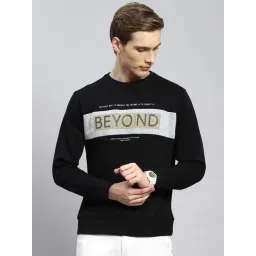 Monte Carlo Black Cotton Regular Fit Printed Sweatshirt-picture-16