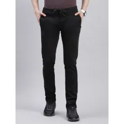 Monte Carlo Black Cotton Regular Fit Trackpants-picture-30