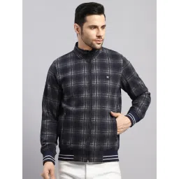 Monte Carlo Black Regular Fit Checked Jacket-picture-21