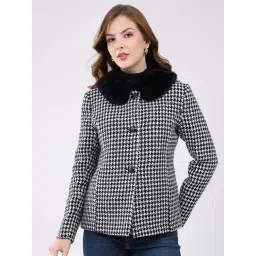 Monte Carlo Black Regular Fit Checks Coat-picture-25