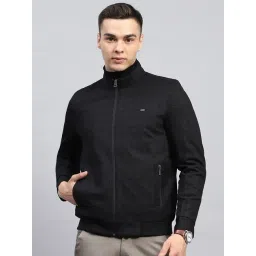 Monte Carlo Black Regular Fit Checks Jacket-picture-28