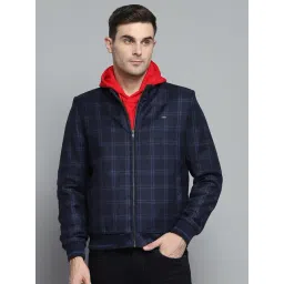 Monte Carlo Black Regular Fit Checks Reversible Sweater-picture-30