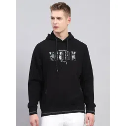 Monte Carlo Black Regular Fit Printed Hooded Sweatshirt-picture-21