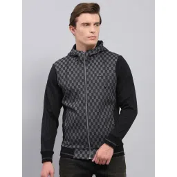 Monte Carlo Black Regular Fit Printed Hooded Sweatshirt-picture-10