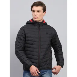 Monte Carlo Black Regular Fit Quilted Hooded Jacket-picture-27