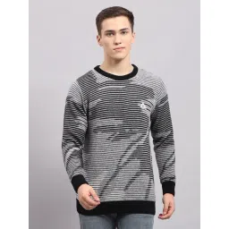 Monte Carlo Black Regular Fit Self Pattern Pullover-image-46