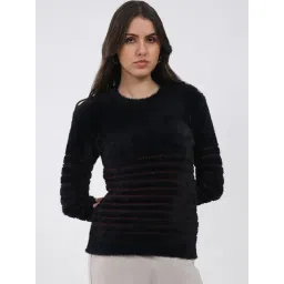 Monte Carlo Black Regular Fit Striped Sweater-picture-26