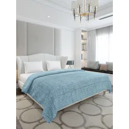 Monte Carlo Blue AC Room 300 GSM Double Bed Blanket-picture-10