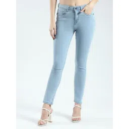 Monte Carlo Blue Cotton Blend Solid Jeans-picture-13