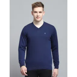 Monte Carlo Blue Cotton Regular Fit Pullover-picture-21