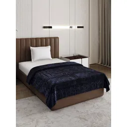 Monte Carlo Blue Geometric AC Room 210 GSM Single Bed Blanket-picture-15