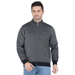 Monte Carlo Blue Regular Fit Mock Collar Jacket-picture-26