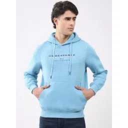 Monte Carlo Blue Regular Fit Printed Hoodie-picture-16